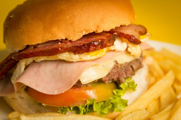 Sanduiche Gourmet Xtudo com batata frita