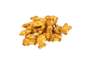 cookie teddy bear on white background