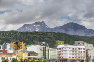 Fototapeta premium Ushuaia view. Capital of Tierra del Fuego province in Argentina. Patagonia.
