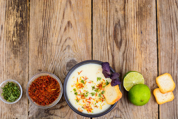 Spicy vegetarian vegetable puree soup