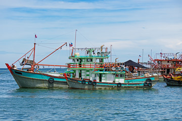 Souvenir display in Filipino souvenir market in Sabah Borneo, Kota Kinabalu, Malaysia.