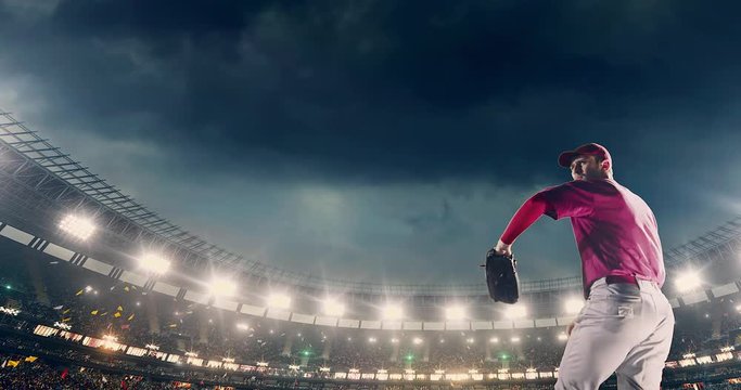 Baseball male player in action