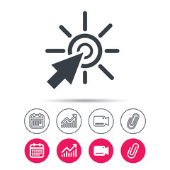 Click icon. Computer mouse cursor sign.
