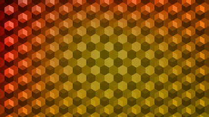 Abstract cubes retro styled colorful background