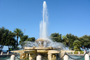 the ebalia square fountain in the city of  taranto, in the south of italy