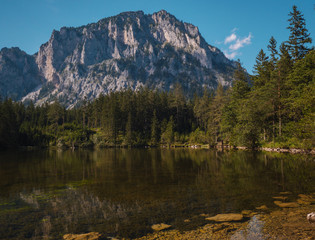 Fototapeta na wymiar Gruner See aka Green Lake in Austria