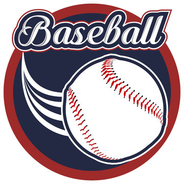 Isolated baseball emblem