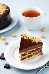 Merengue hazelnut chocolate cake