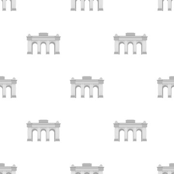 The Belgian arch monument.The dark Belgian wolf. Belgium single icon in monochrome style vector symbol stock illustration.