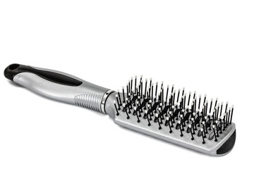 New plastic comb for hair, isolated on white background