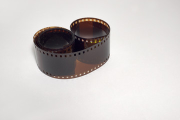 Fototapeta na wymiar 35mm negative developed photo film
