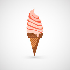 Vector illustration of ice cream cone