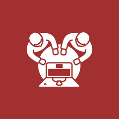 three colleagues conference