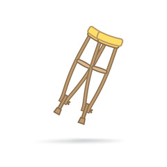 Crutches modern icon