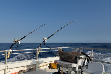 Offshore fishing gear and chair of boat