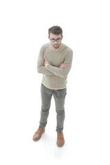 Fototapeta premium portrait of a serious young man. Photo in full length