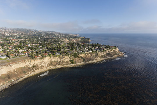 Aerial View Of The Palos Verdes Estates In Los Angeles County, California.  