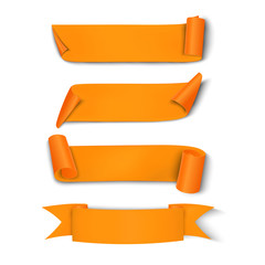 Orange Ribbons. Vector illustration