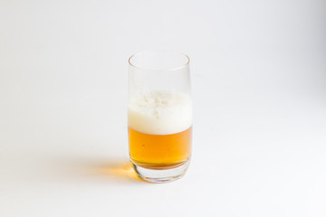 glass of beer isolated on white background