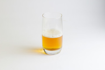 glass of beer isolated on white background