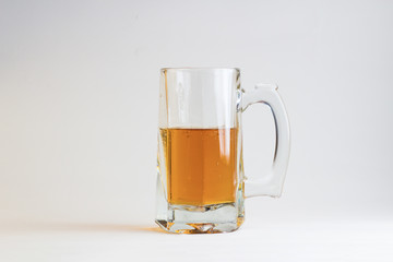 glass of beer isolated on white background