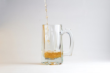 glass of beer isolated on white background