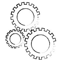 pinions set silhouette blurred monochrome