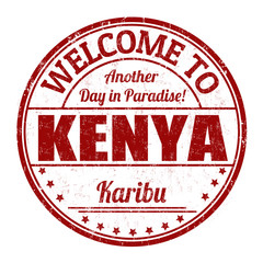 Welcome to Kenya sign or stamp