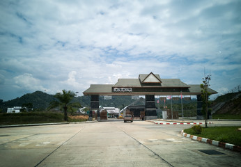 Fototapeta premium Immigration Checkpoint : Border between Thailand and Malaysia