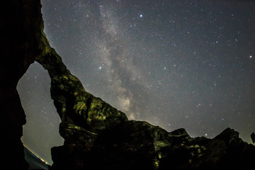 城ケ島馬の背洞門星空