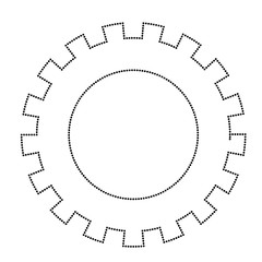 pinion icon monochrome silhouette dotted