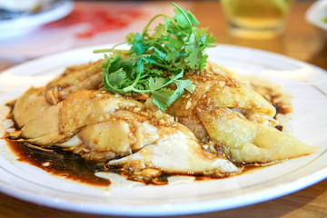 Chopped boiled chicken