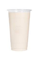 milk  bubble ice tea isolated on white background