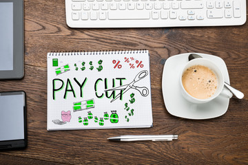 Salary Paycut In Notepad