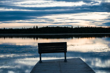 Lost Lake panchina in mezzo al lago