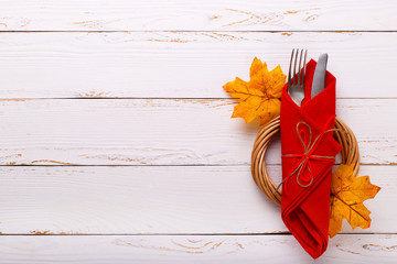 Autumn table setting