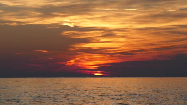 Keramoti beach sunset in Greece