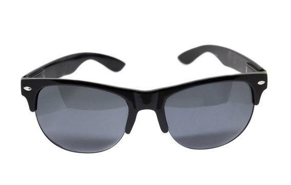 Black sun glasses isolated over the white background