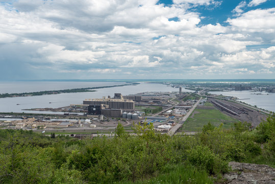 View of Duluth, Minnesota and Superior Wisconsin