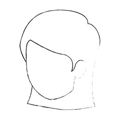 beautiful woman head avatar character vector illustration design