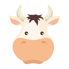 farm cow isolated icon vector illustration design