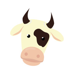 farm cow isolated icon vector illustration design