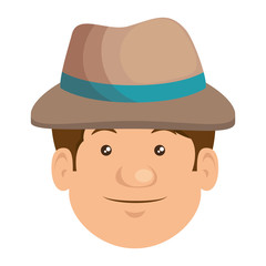 farmer avatar character icon vector illustration design