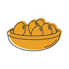 Farmer icon in doodle style vector illustration for design and web isolated
