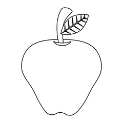 apple fresh fruit icon vector illustration design