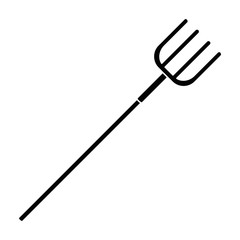 garden rake isolated icon vector illustration design
