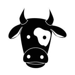 farm cow isolated icon vector illustration design
