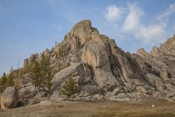 Fototapeta premium Rock Formation in Terelj National Park, Mongolia