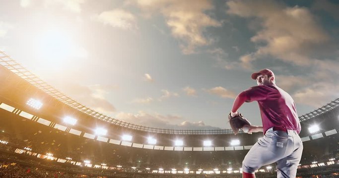 Baseball male player in action
