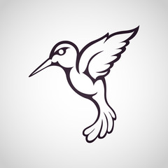 Fototapeta premium Hummingbird logo Vector illustration
